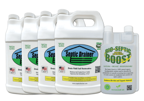 Septic Drainer Repair Kit - 4 Gallons SD and 1 Qt Bio-Septic Boost for Drain Field Repair and Maintenance Kit for Hassle-Free System Care